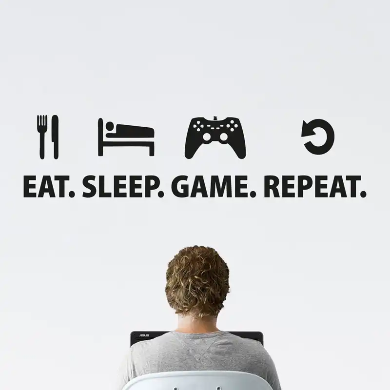 Eat Sleep Game BUY 2 GET 1 FREE Vinyl Sticker Decal gamer