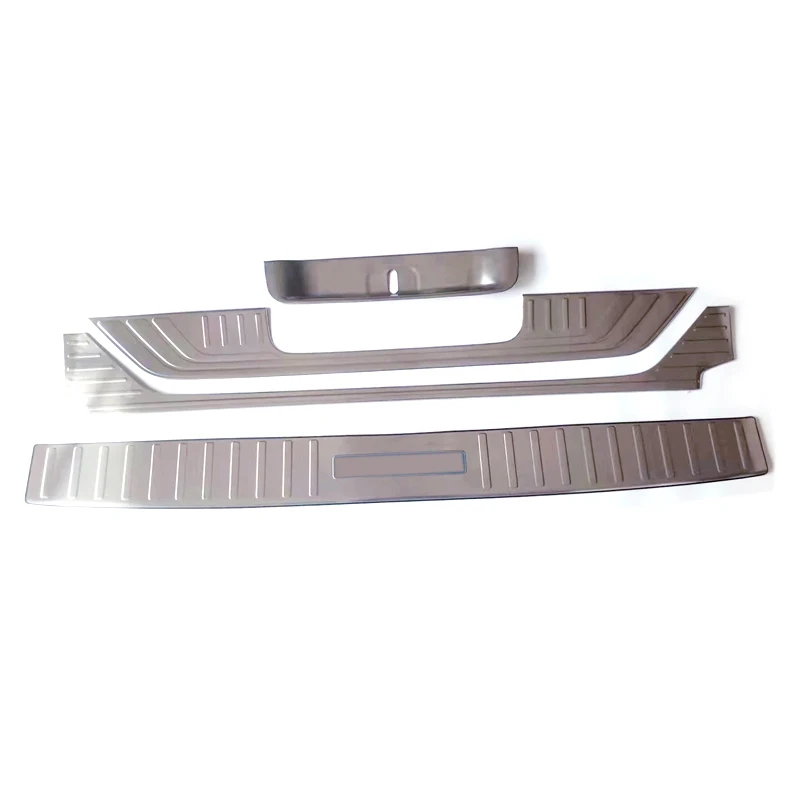 4pcs Stainless Steel Inner Outer Rear Bumper Protector Guard Plate