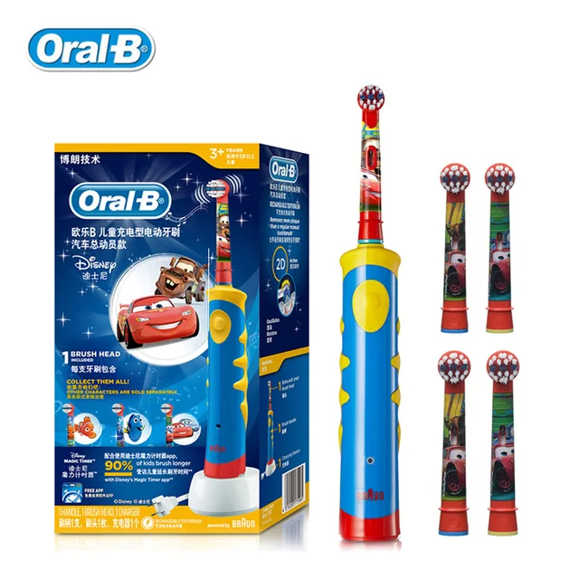 Children Electric Toothbrush Oral B Cars Tooth Brush D10 Replaceable