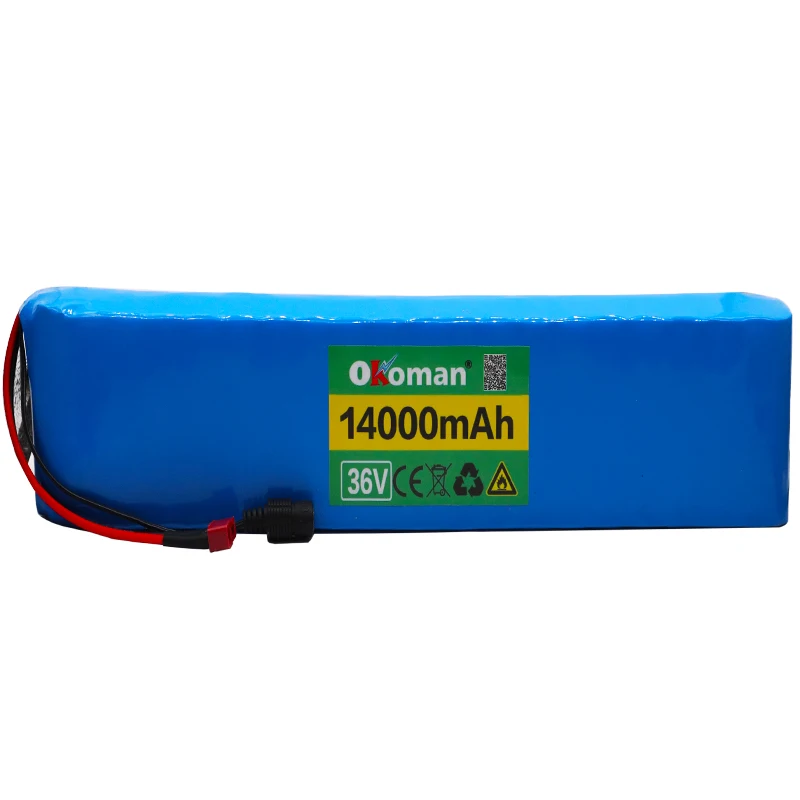 36V 10S4P 14Ah 600W High power&capacity 42V18650 lithium battery pack ebike electric car bicycle motor scooter 20A BMS+charger