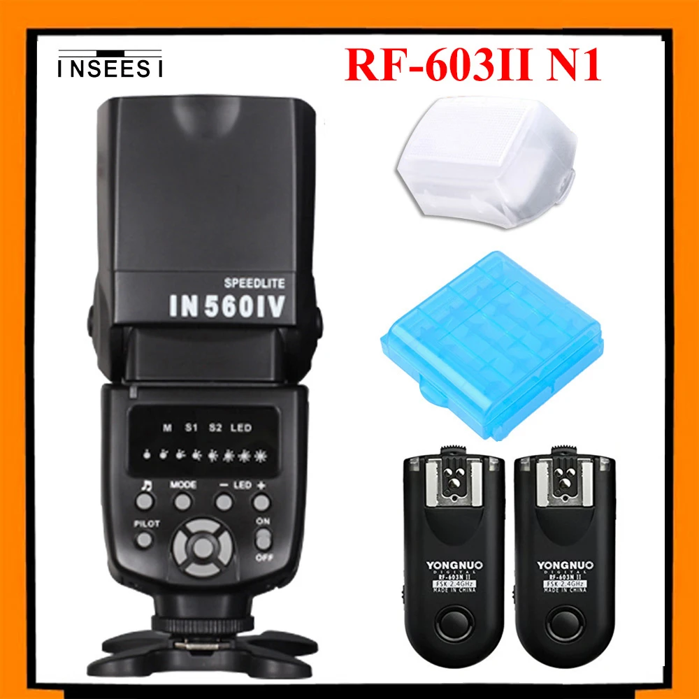 INSEESI IN560IV   Speedlite  Nikon Canon Sony Olympus  560IV + RF-603NII-N1    Nikon DSLR 