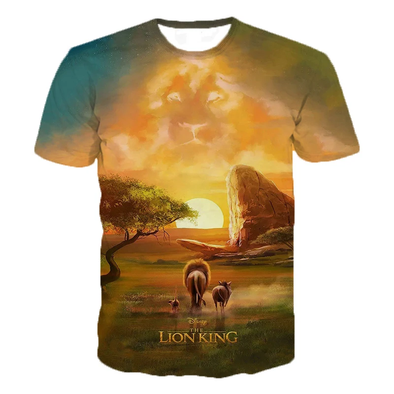 

The Lion King T Shirt Men Cartoon 3D Animal T Shirt Men Unisex New Fashion Tshirt Funny Design Kids Tshirt Tee Shirt Homme