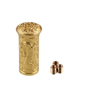 

Stytlish 9CM Gold Gragon Emboss Gear Shift Knob Car Refitting Samurai Sword Car Accessories Universal For BMW Ford