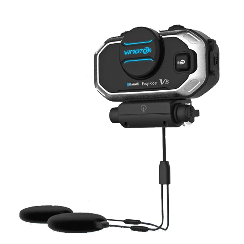 

Vimoto V8 Motorcycle Helmet Headset Bluetooth Intercom Motorbike Interphone simultaneously Connect 2 Bluetooth High-fidelity