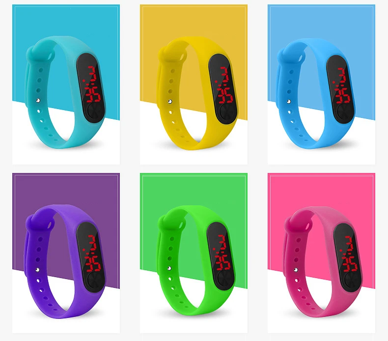 Детские часы, мужские, женские наручные часы, силиконовый светодиодный, цифровые, спортивные, водонепроницаемые часы, детские часы, браслет для мальчиков и девочек