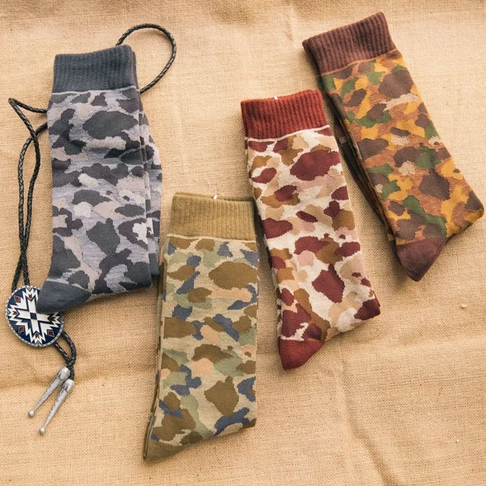 PEONFLY Long Canister Men cotton Camouflage happy funny Tide Socks calcetines meias masculino 1pairs