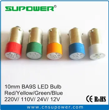 

CE approval Red Yellow Green Blue BA9S 220V 110V 48V 24V 12V LED Bulb Light