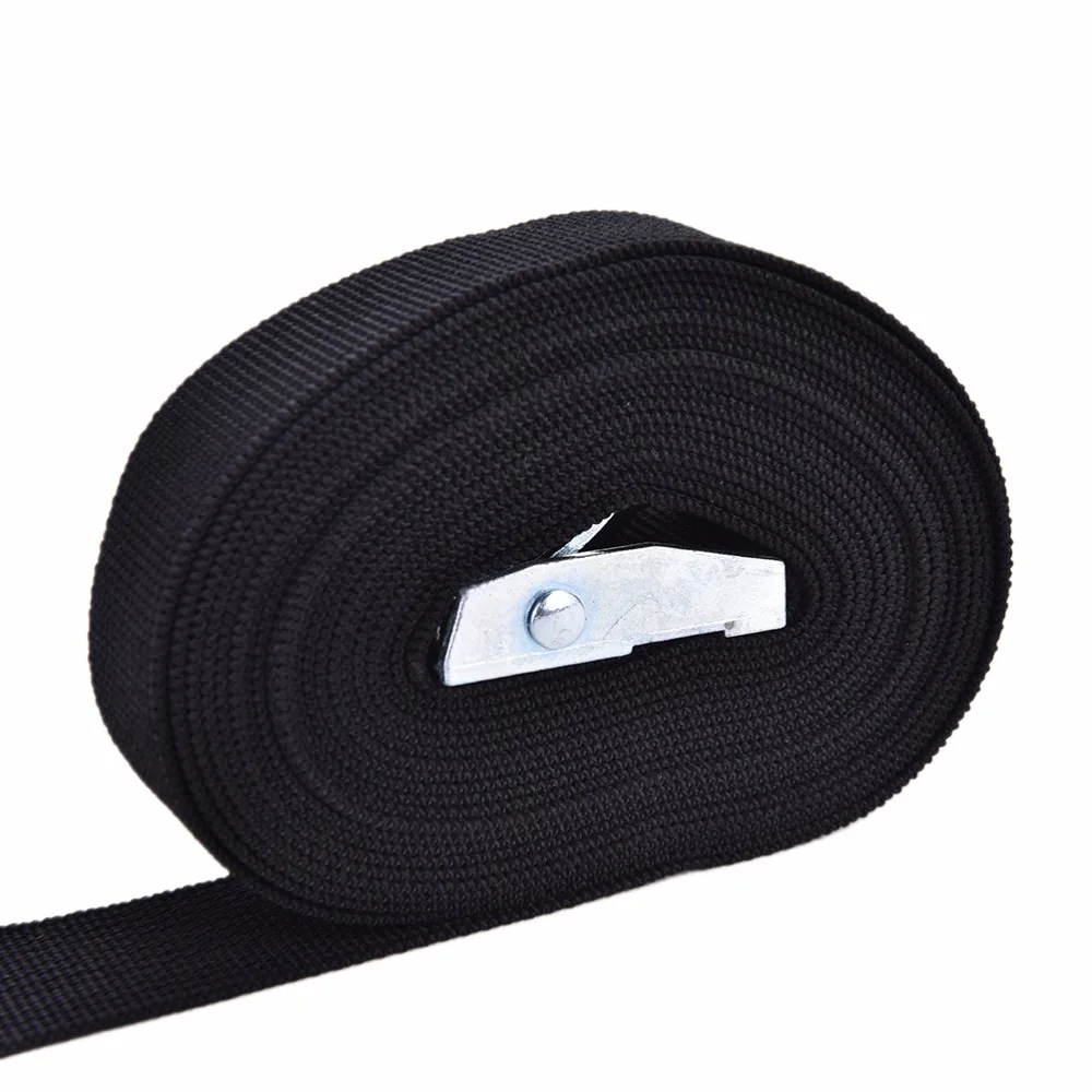 1-4 M Width Nylon Pack Cam Tie Down Strap Lash Luggage Bag Belt Metal Buckle 25mm