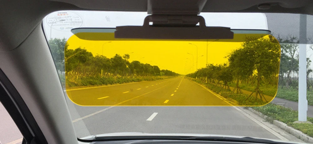 Автомобильный солнцезащитный козырек HD защита от солнечного света ослепительные очки дневное ночное видение вождения зеркало УФ складной флип вниз прозрачный вид