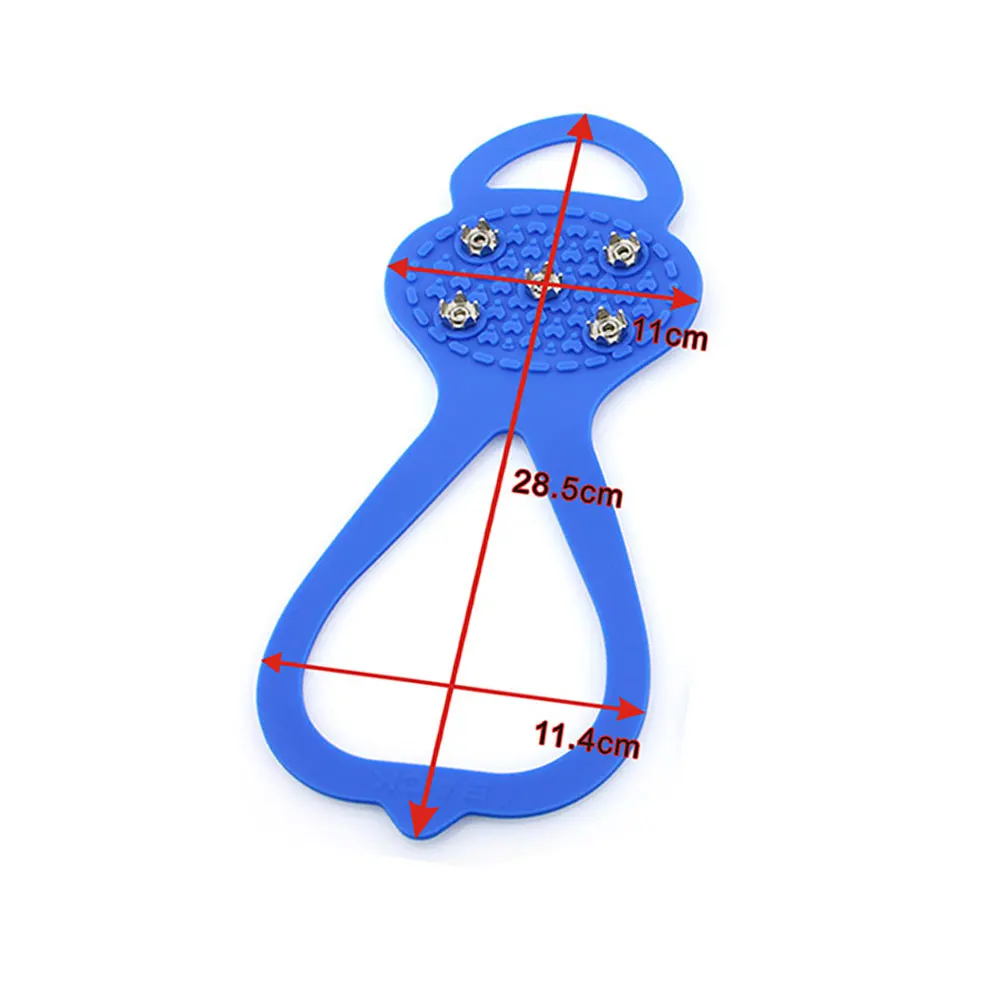 1 пара Противоскользящих 5 зубьев из нержавеющей стали, прочные силиконовые скобы, для прогулок, бега, пеших прогулок, альпинизма, снега