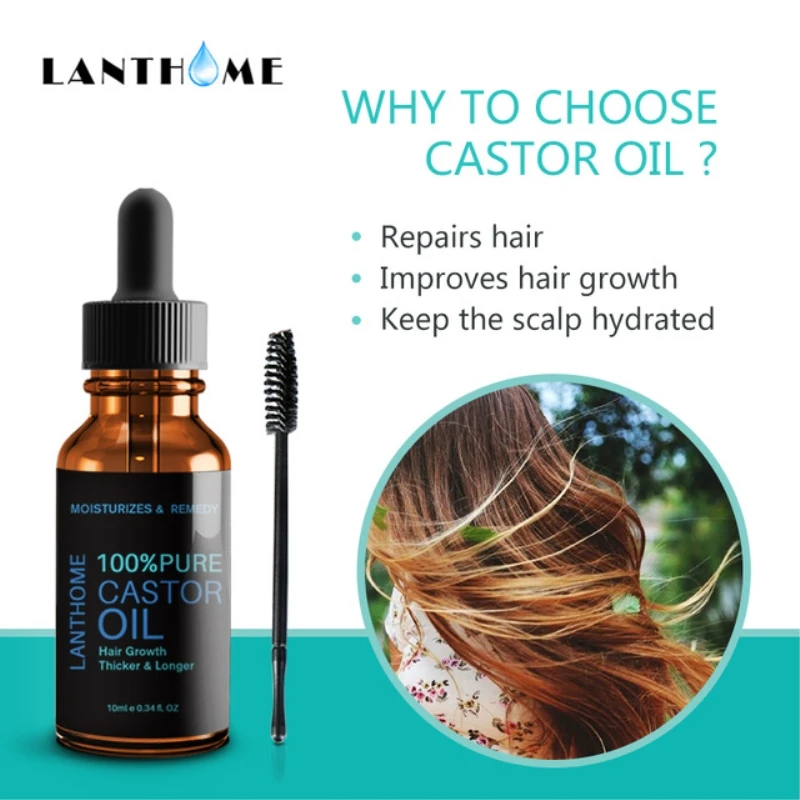 Чистое органическое касторовое масло для лечения роста волос питает корни волос восстанавливает жидкий Кератиновый кондиционер для мужчин и женщин Уход за волосами