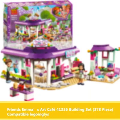 

2019 Compatible Legoingly Friend Heartlake Emma's Art Cafe Building Blocks Bricks Model Educational Toy for children gift 384pcs