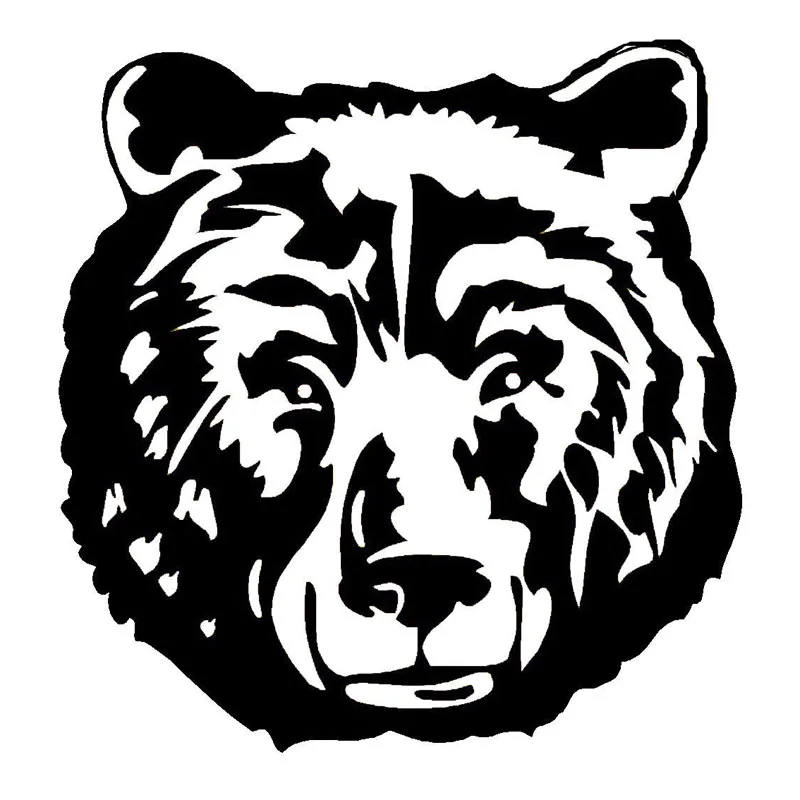 14.4*15CM Wild Big Bear Head Car Stickers Creative Car Styling Decal