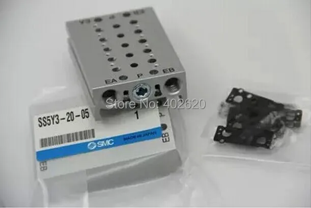 

Free Shipping SY3000 series solenoid valve junction plate SS5Y3-20-02 smc type manifold, solenoid valve base