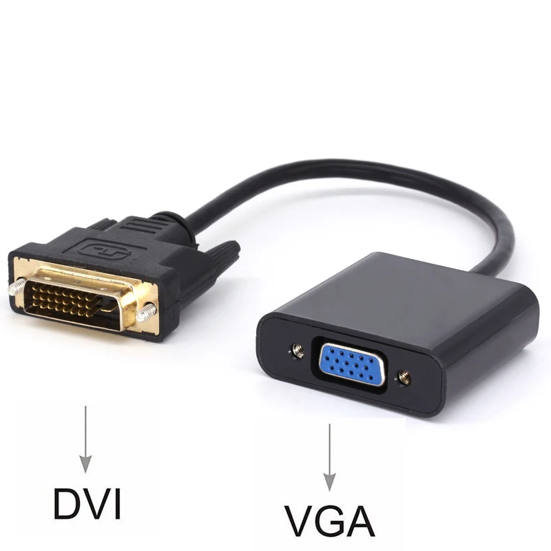 DVI Мужской к VGA Женский видео конвертер адаптер DVI 24+ 1 25 Pin DVI-D к VGA Кабель-адаптер для ТВ PS3 PS4 ПК дисплей 1080P