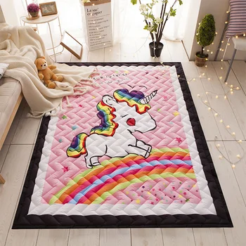 Unicorn Quilted Area Thick Carpet