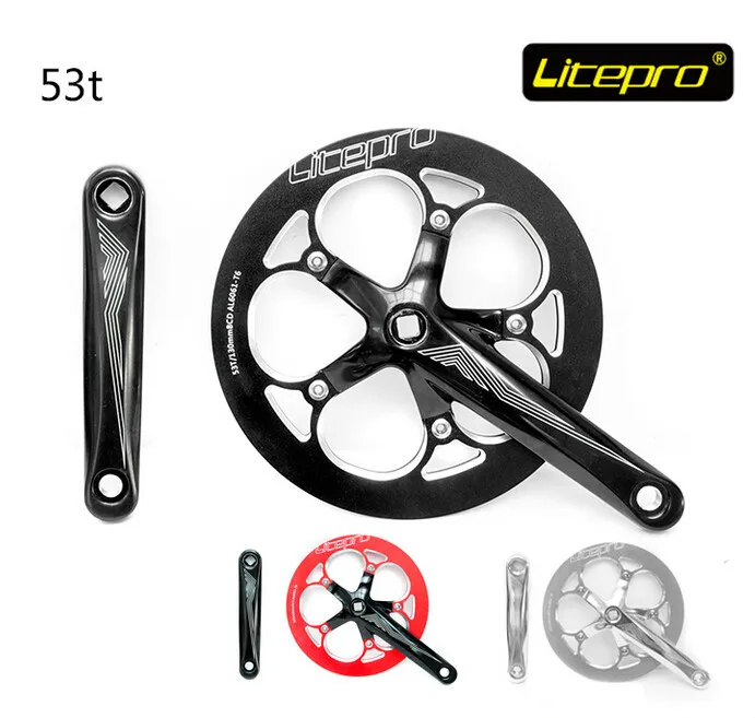 Litepro 53T crankset  bike crankset bmx crank 130bcd full cnc crankset with chainwheel