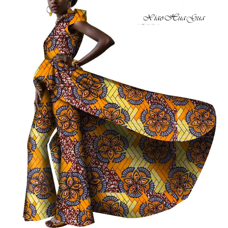 Комплект из 2 предметов в африканском стиле, топ и штаны для женщин, женское платье в пол+ широкие брюки в африканском стиле, одежда wy4595 - Цвет: 16