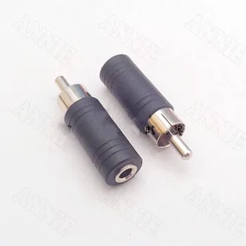 

10pcs/lot Audio Connector 3.5 Female To AV Socket RCA Male To 3.5 Hole Jack