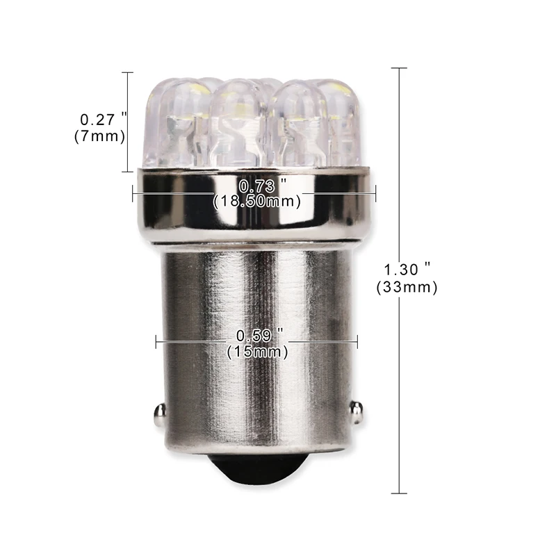 12V BA15S 1156 9 светодиодный Белый Автомобильный задний тормозной светильник