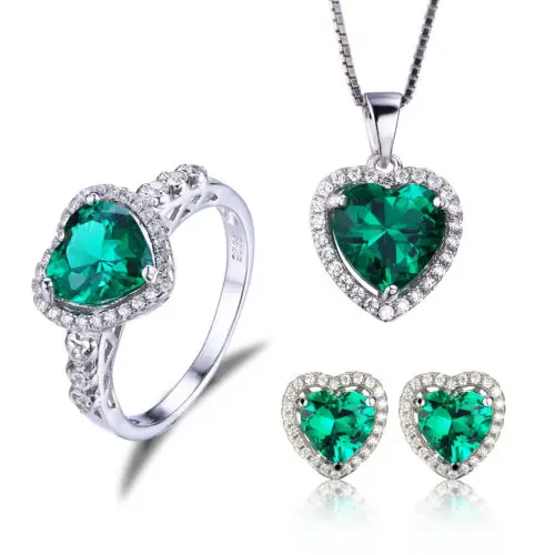

grade latest Pigeon gem Ring Earring Pendant Chain Solid 925 Sterling Silver Women Luxury Jewelry Sets Crystal suit tailor-made