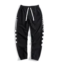 3 цвета шаровары спортивные брюки мужские хип-хоп принт буквы боковые Беговые брюки в повседневном стиле спортивные брюки мужские уличная Pantalon Homme