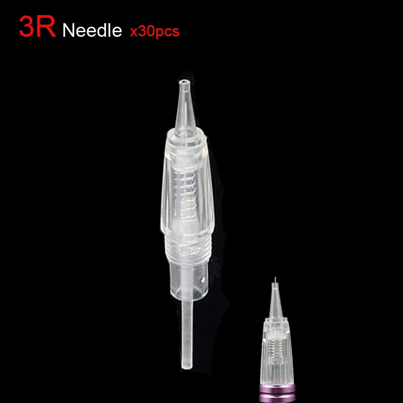 

30PCS Thread Type Sterilized Permanent Makeup Needle 3RL Microblading Needles For Eyebrows Tattoo Machine Pen make up Kit