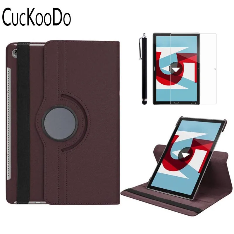 

360 Degree Rotating Magnetic Smart PU Leather Protective Case For Huawei MediaPad M5 10.8 inch Tablet +Screen Protector +Stylus
