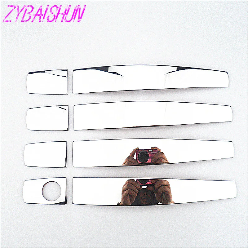 

New For Chevrolet Cruze hatchback sedan Aveo Trax Opel Mokka Astra J Regal blue trim stainless steel Chrome door handle cover