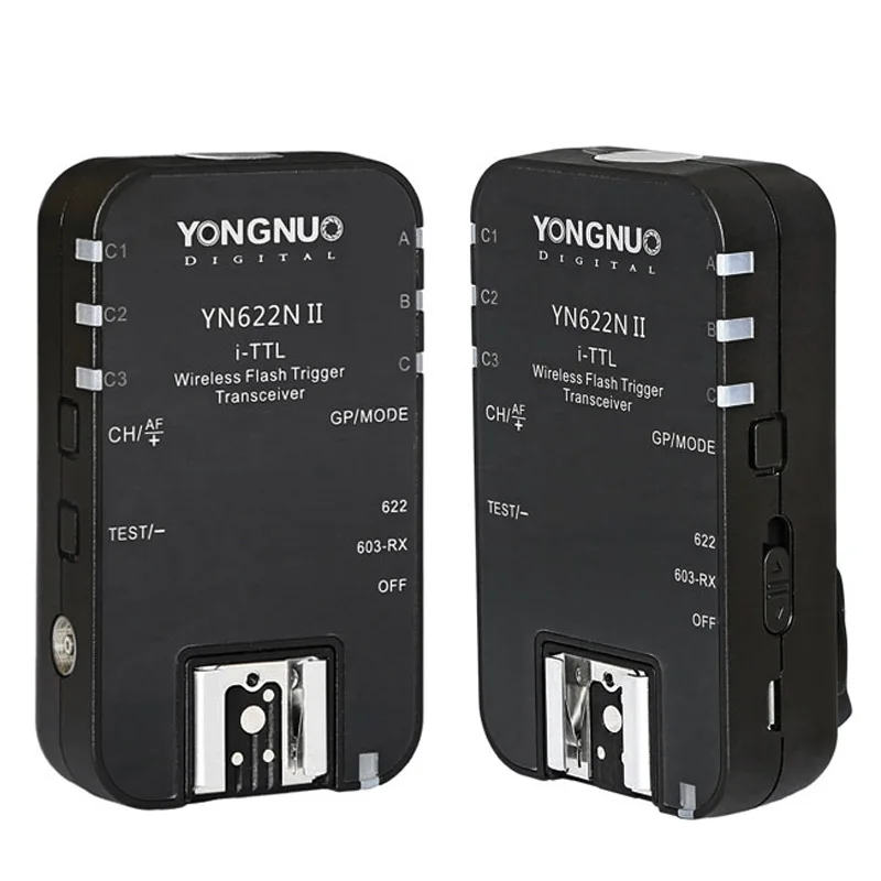 

2pcs YONGNUO TTL Transceiver i-TTL 2.4G Wireless Flash Trigger YN622N II HSS 1/8000S For Nikon DSLR Flashlight SB910 SB900 SB800