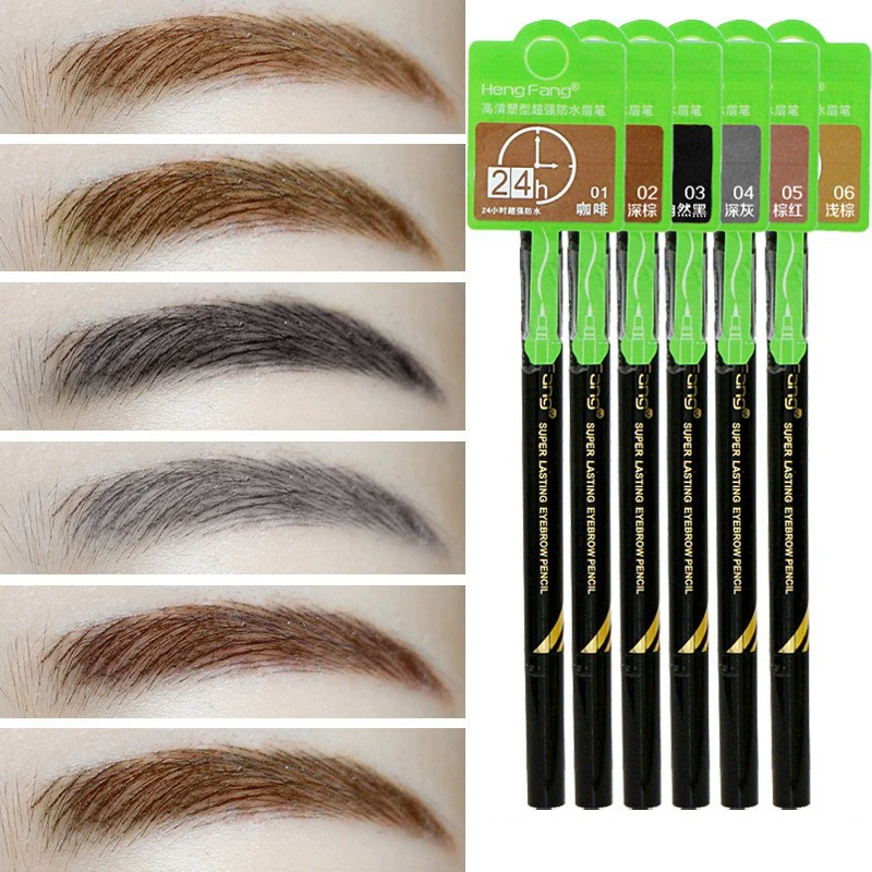 HengFang Brand Makeup Eyes Tattoo Long Lasting Black Brown Eye Brow Pen Waterproof Makeup Liquid Eyebrow