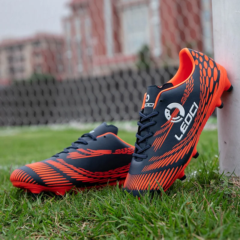 

Man Football Shoes Spring Autumn Mens Turf Soccer Shoes Lightweight Long Spikes Football Sneakers Low Top Sneakers Men