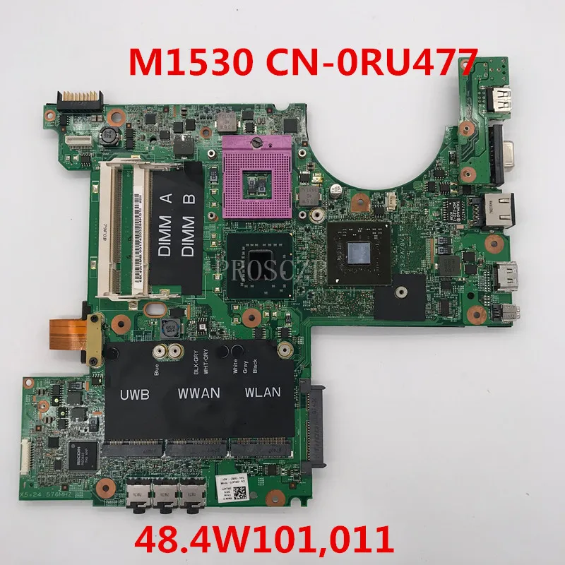 Бесплатная доставка для XPS M1530 материнская плата ноутбука CN-0RU477 0RU477 RU477 PM965 48.4W101. 031