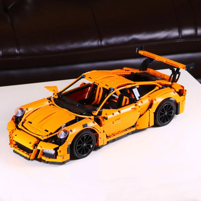 

DHL 20001 Race Car Model Orange Car Model Building Kits Blocks Bricks DIY Toys Compatible legoINGlys 42056