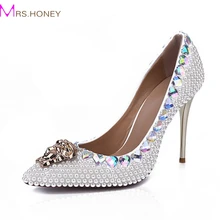 Neue angekommene Elegante Elfenbein High Heels Braut Hochzeit Kleid Schuhe Mode spitz Frau Partei promns Schuhe Freies Verschiffen