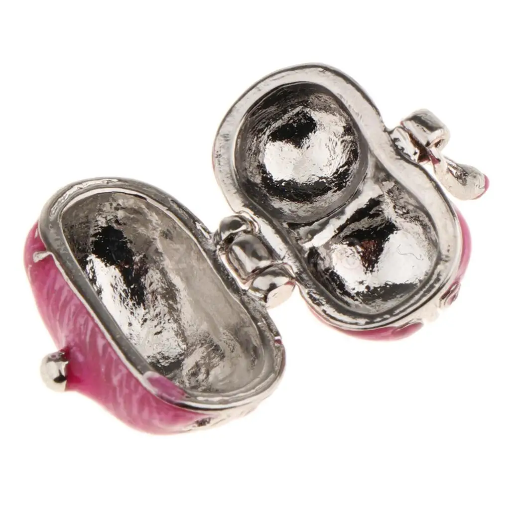 2pcs Enamel Love Heart Urn Cremation Keepsake Pendant Memorial Jewelry Casket Ash Holder Jewelry