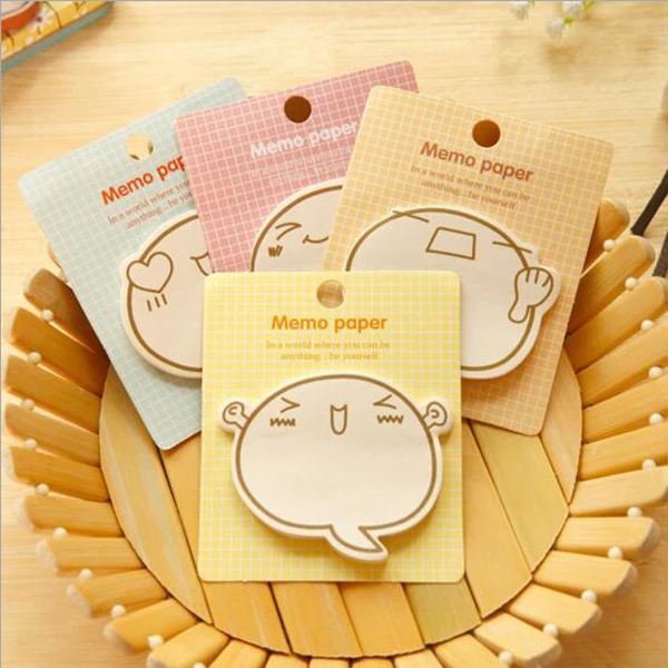 

3PCS Decoration Stationary Kawaii Big Face N Times Notepad Note Book Memo Pad Sticky Mark Random