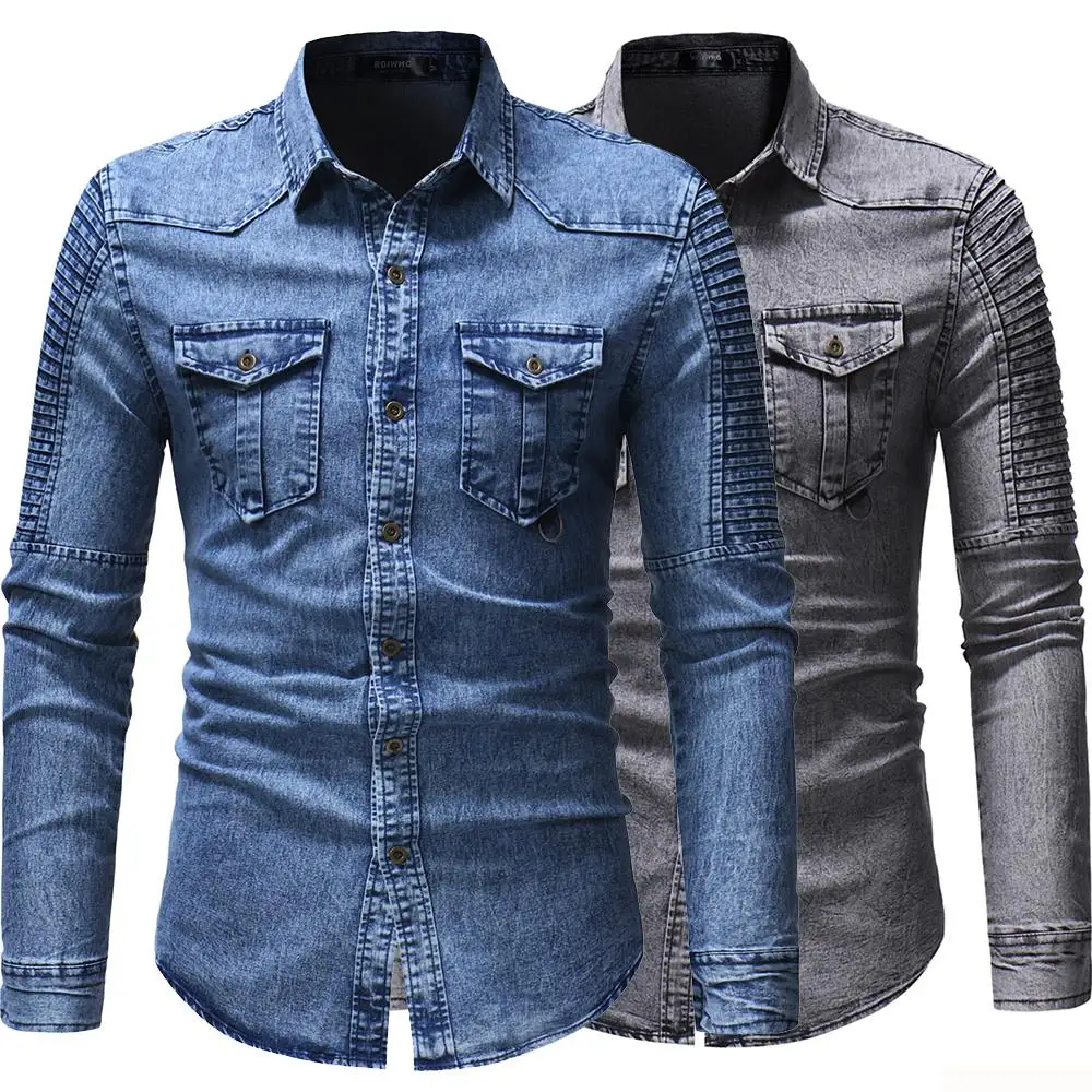 biker denim shirt