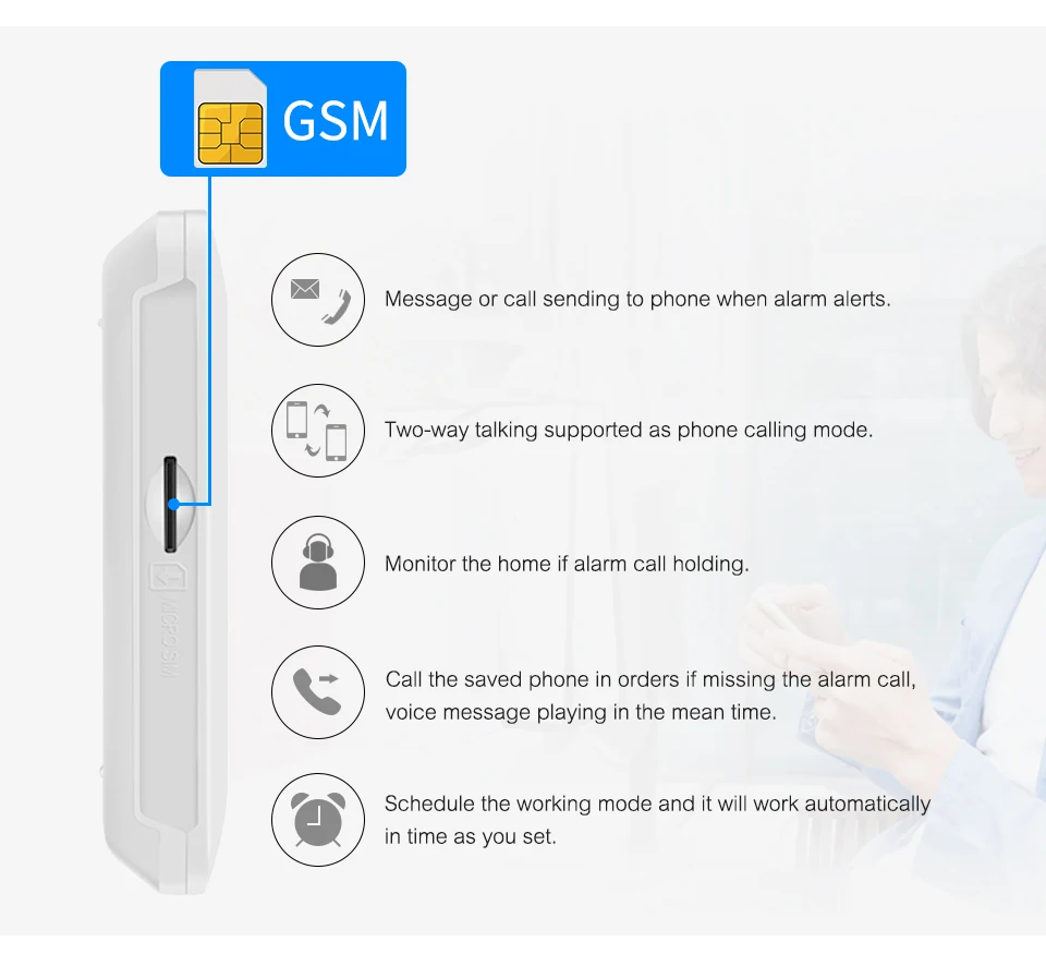 Marlboze Wireless Home Security WIFI GSM GPRS Alarm system APP Remote Control RFID card Arm Disarm with color screen SOS button 13 _09