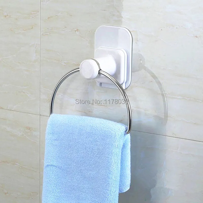 Creative towel ring,Adhesive towel rack,No drilling hole Stainless steel bathroom towel ring