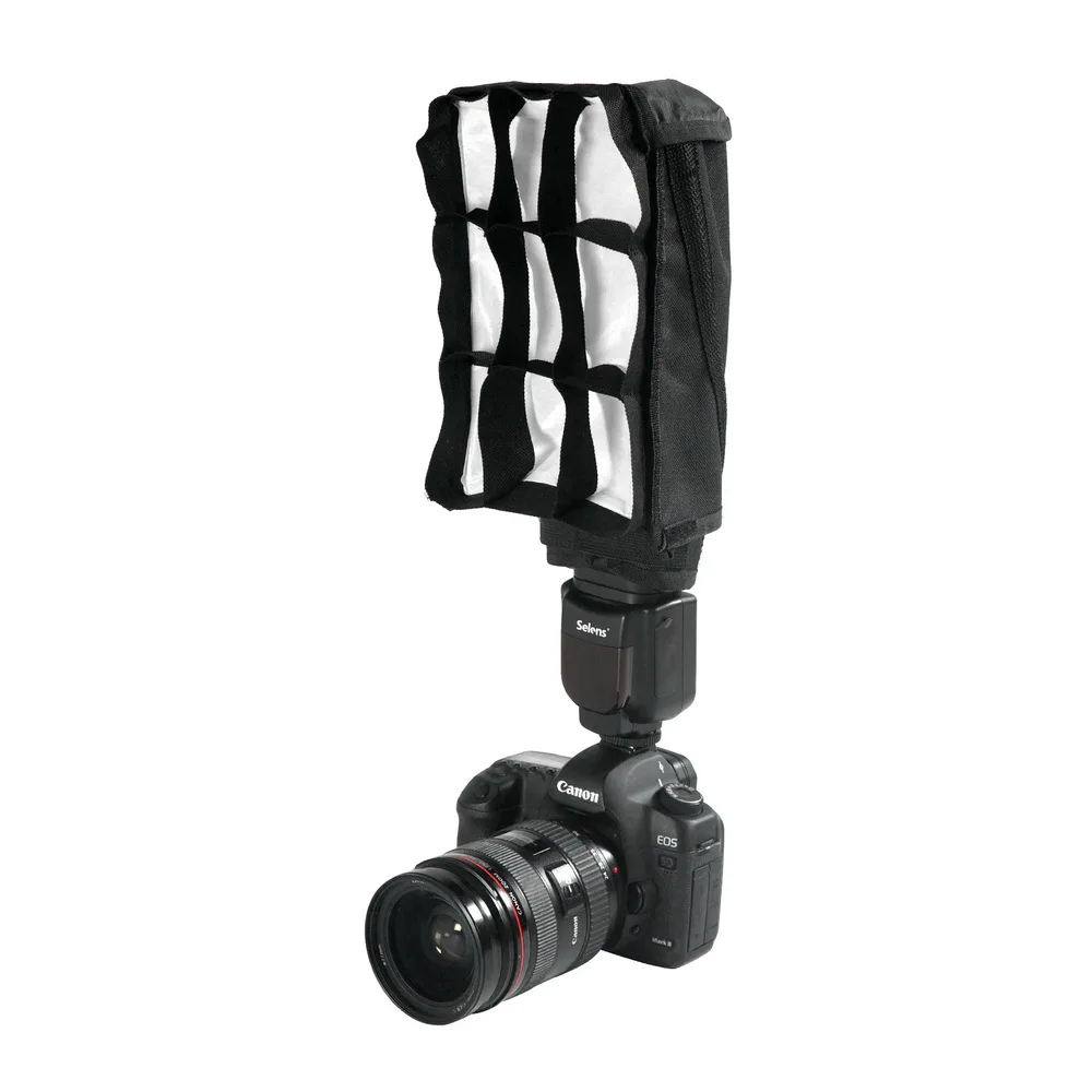 5 в 1 вспышка Speedlight комплект 3 x складной отражатель вспышки + soфтbox Snoot Flash диффузора