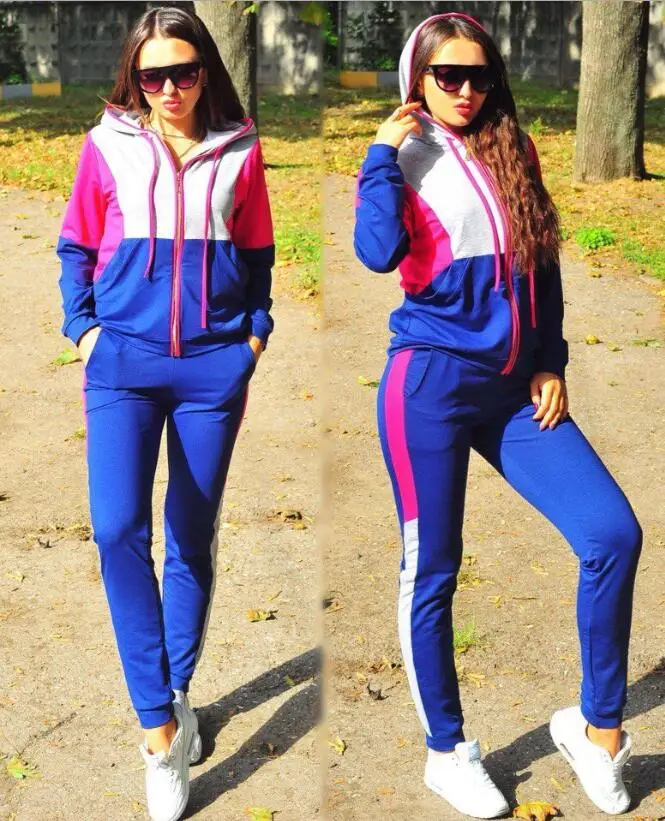New Women two piece set top and pants Casual Sport Suit Plus Size Tracksuit \Womens 2 Piece Sets 2019 Zipper Tracksuit Female New Women two piece set top and pants Casual Sport Suit Plus Size Tracksuit \Womens 2 Piece Sets 2019 Zipper Tracksuit Female