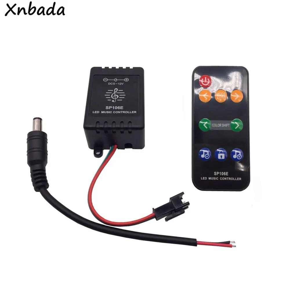 5 м 10 WS2812B WS2812 RGB Светодиодные полосы света с SP106E 9 клавишами дистанционного