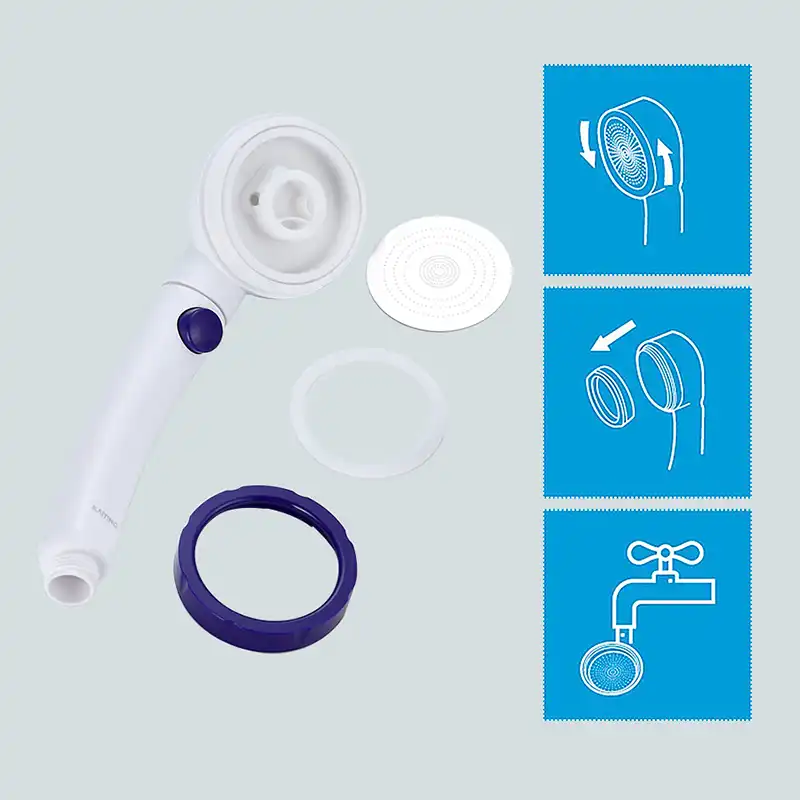 KAIYING Self Adhesive High Pressure Handheld Shower Head with ON//OFF Pause 3