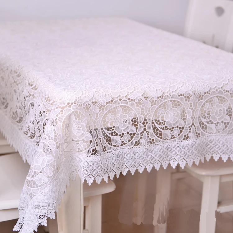 Raebel-Table Coureur-Blanc Broderie avec crochet dentelle 40*90 cm-Nappe