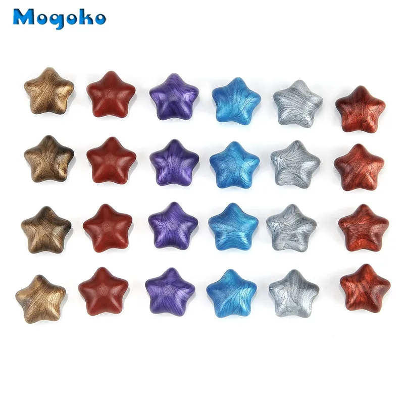 Mogoko Новые 6 цветов восковые бусины(120 шт.), в форме звезды бутилированные восковые бусины с плавящей ложкой и белая свеча для печати воска