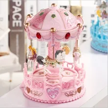XXXG Boutique flash carousel music box music box music lovers send bestie luminous birthday gift