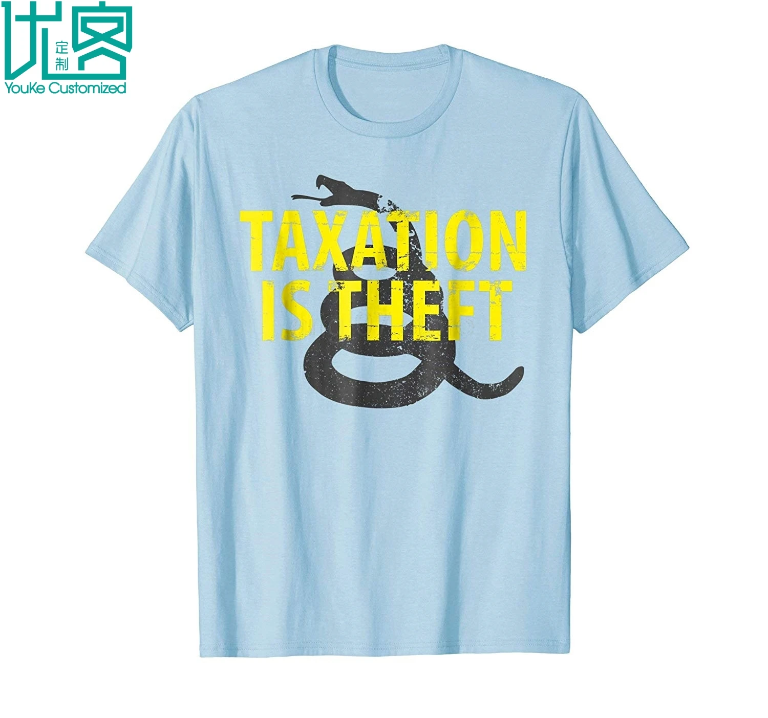 Being Libertarian Gadsden Snake Taxation Is Theft футболка | Мужская одежда