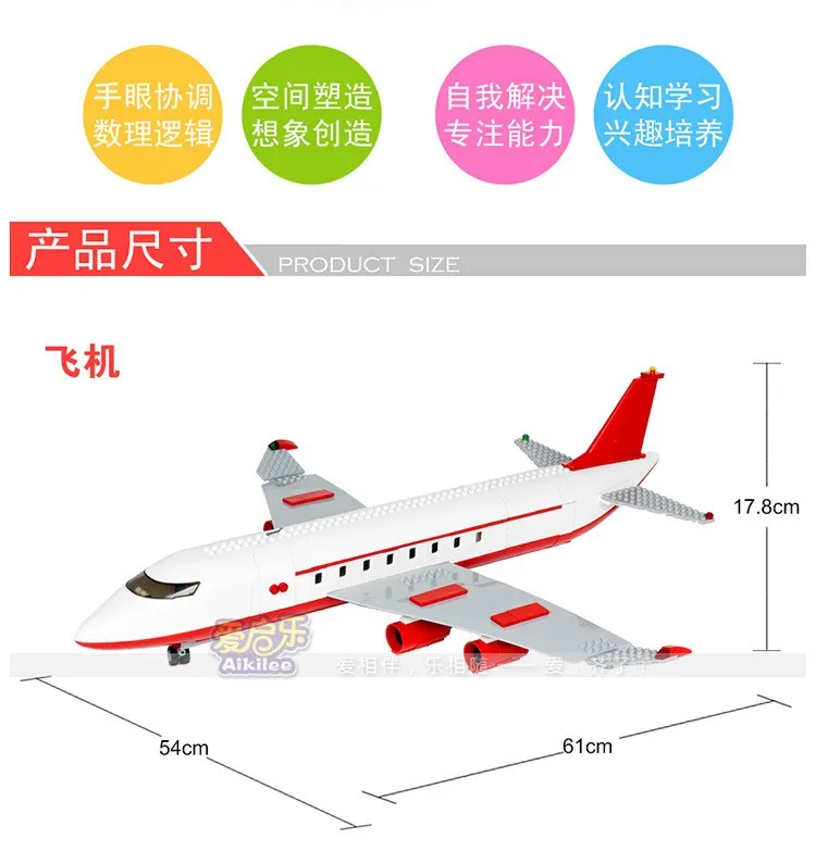 GU DI креативный большой пассажирский самолет Earth Border строительные блоки кирпичная модель фигурка Рождественский подарок DIY Детская интеллектуальная игрушка