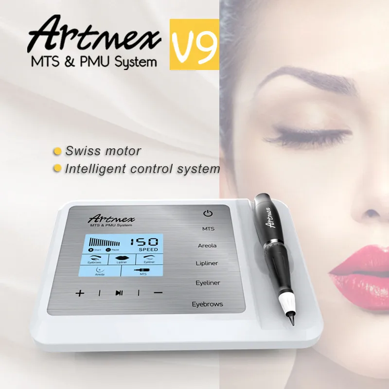 

Newest Permanent Makeup Tattoo Machine Artmex V9 Eye Brow Lip Rotary Pen MTS PMU System With V9 Tattoo Needle